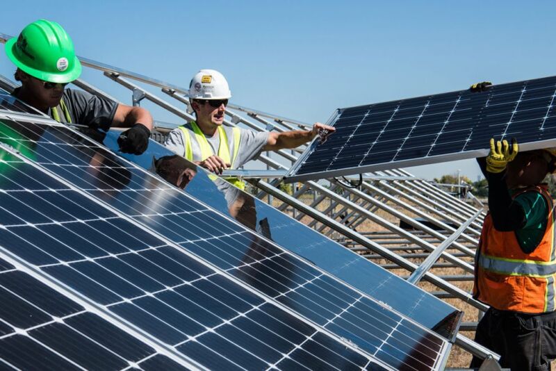 solar panel installation